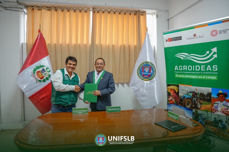 UNIFSLB y AGROIDEAS firman convenio para impulsar el desarrollo agrario e innovación en Amazonas